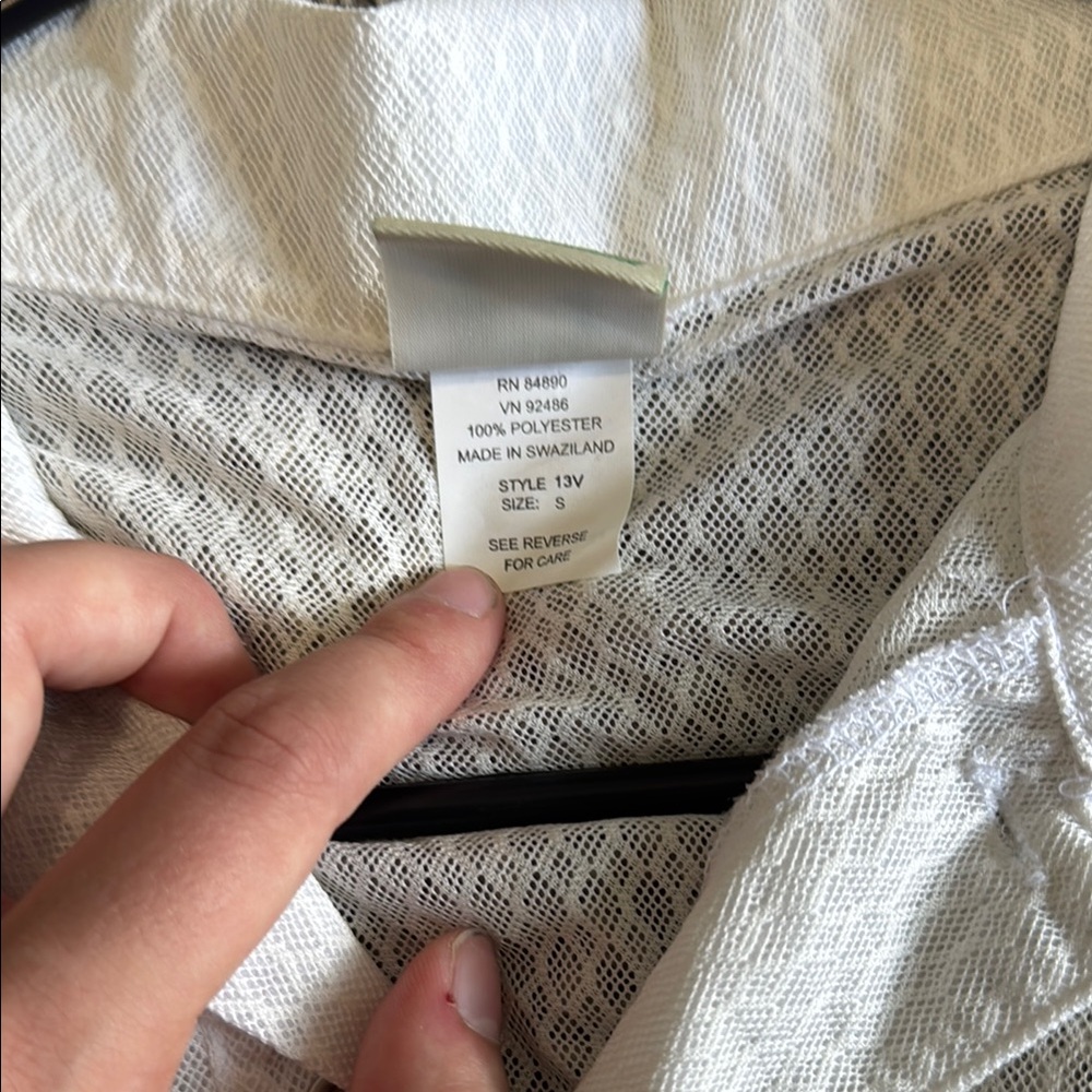 Haband Textured White Polo Shirt - Picture 4 of 4